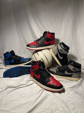 Nike Air Jordan 1 Trio Pack - Black/Red/Blue/Grey